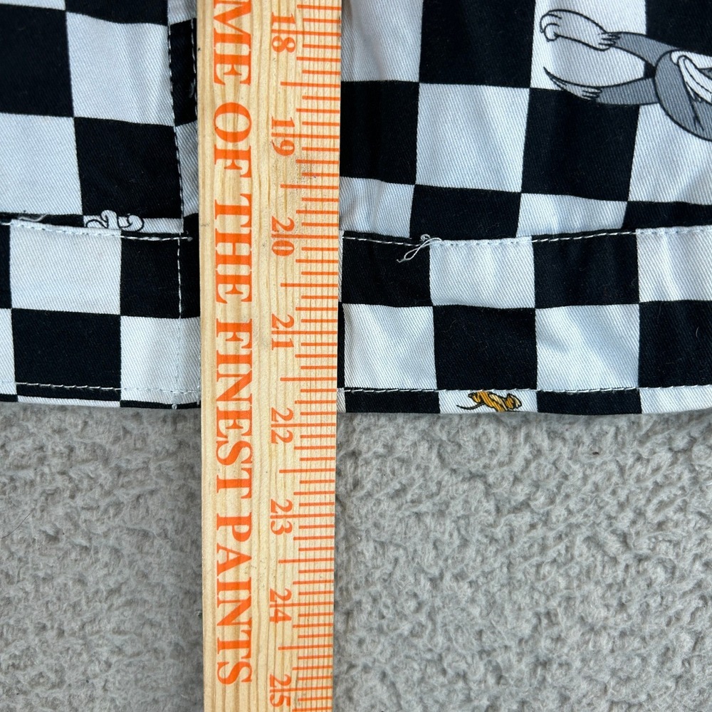 Tom and Jerry Mens Checkered Full Zip Graphic Trucker Jacket Black White Size M - Picture 6 of 8